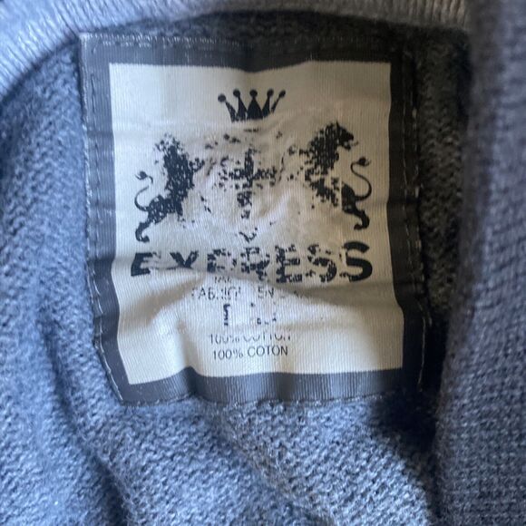 Express Medium Button Up Cardigan Gray - Picture 3 of 6